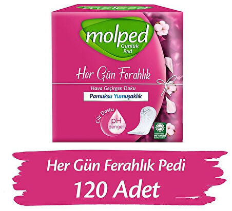 Molped İnce Günlük Ped Parfümsüz (120 Adet)