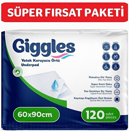 Giggles Yatak Koruyucu Örtüsü 60x90 30 lu x 4 Adet