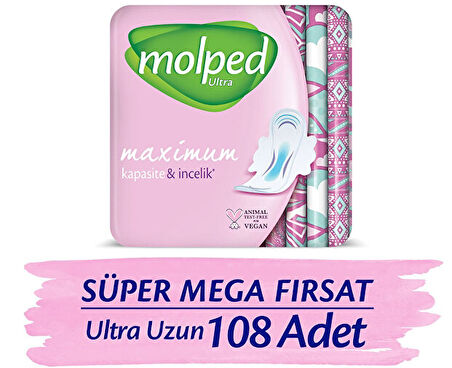 Molped Ultra Anatomik Hijyenik Ped Uzun 36 lı x 3 Adet