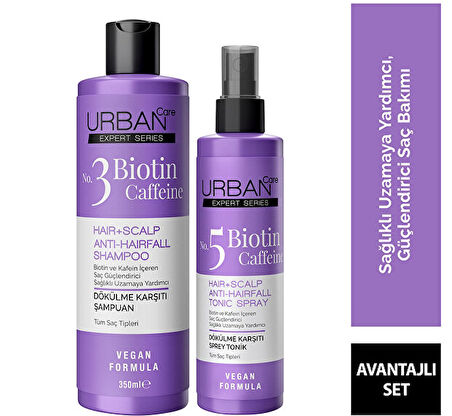 Urban Care Expert Biotin & Caffein Dökülme Karşıtı Şampuan Tonik Set