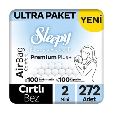 Sleepy Bio Natural Premium Plus Airbag Comfort Bebek Bezi 2 No 272 li