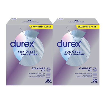 Durex Yok Ötesi Ultra Kaygan Prezervatif 30 lu x 2 Adet