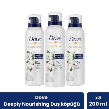 Dove Depply Nourishing Duş Köpüğü 200 ml x 3 Adet
