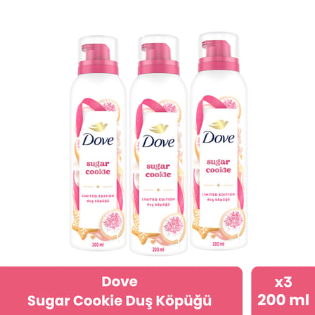 Dove Sugar Cookie Duş Köpüğü 200 ml x 3 Adet