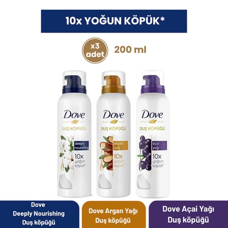Dove Duş Köpüğü Seti 3 lü