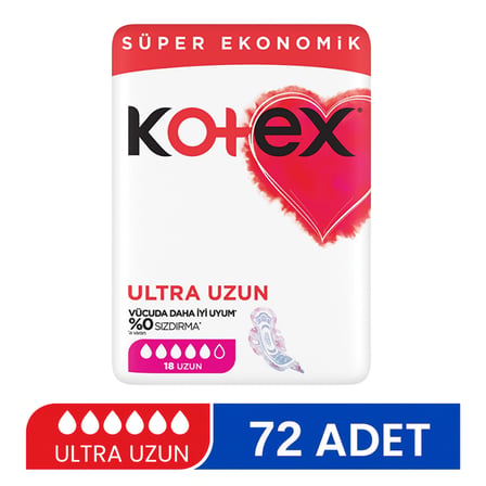 Kotex Ultra Quadro Süper Eko Uzun 18 li x 4 Adet