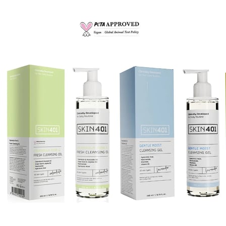 Skin401 Çift Aşamalı Yüz Temizleme Bakım Seti 2 li