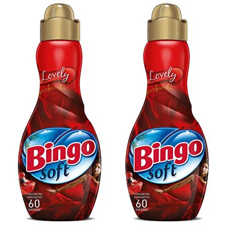 Bingo Soft Lovely Beyazlar ve Renkliler İçin Konsantre Yumuşatıcı 2 x 1440 ml 120 Yıkama