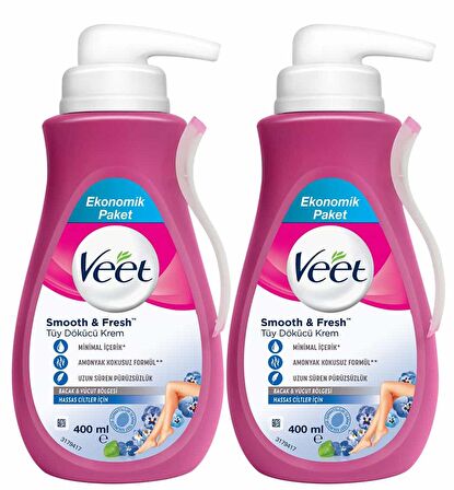 Veet Hassas Ciltler İçin Tüy Dökücü Krem 400 ml x 2 Adet