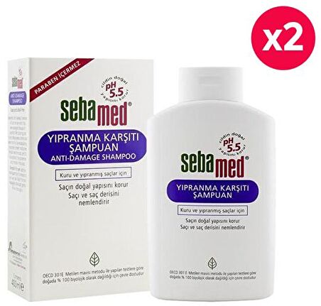 Sebamed Yıpranmış Saçlar İçin Yıpranma Karşıtı Şampuan 2x400 ml