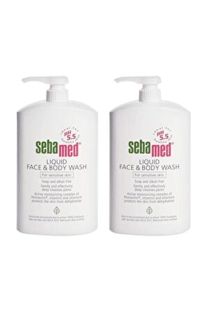 Sebamed Hassas Cilt için Temizleyici Sabunsuz Yüz Temizleme Jeli 2x1000 ml 