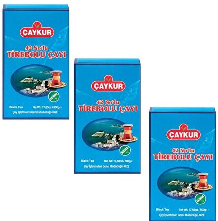 Çaykur Tirebolu Dökme Siyah Çay 3x500 gr 