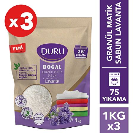 Duru Granül Matik Sabun Lavanta 1 kg x 3 Adet