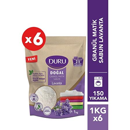 Duru Granül Matik Sabun Lavanta 1 kg x 6 Adet