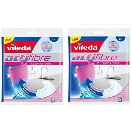 Vileda Actifibre Temizlik Bezi 2 li x 2 Adet 120752