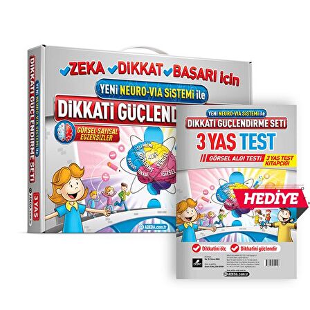 Adeda Neuro Via Dikkati Güçlendirme Seti 3 Yaş ve Görsel Dikkat Testi - Osman Abalı