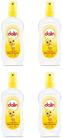 Dalin Light Oil Spreyli Bebek Yağı 200 ml x 4 Adet