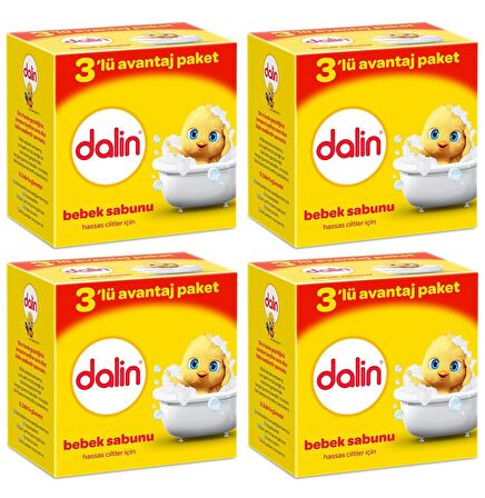 Dalin Bebek Sabunu 100 gr (3lü Avantaj Paketi) X 4 Adet