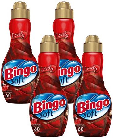 Bingo Soft Lovely Beyazlar ve Renkliler İçin Konsantre Yumuşatıcı 4 x 1440 ml 240 Yıkama