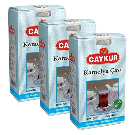 Çaykur Kamelya Dökme Siyah Çay 3x1000 gr 