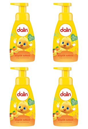 Dalin Köpük Sabun Mango ve Portakal Kokulu 200 ml x 4 Adet