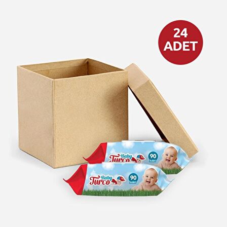 Baby Turco Alkolsüz 24 x 90 Yaprak 24 Paket Islak Mendil