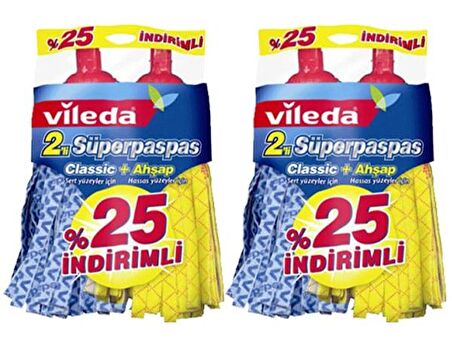 Vileda Paspas Ekonomik Paket 2'li Yedek x 2 Adet