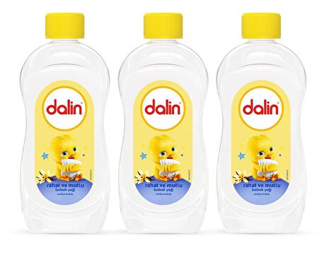 Dalin Rahatlatıcı Vanilya Kokulu Bebek Yağı 300 ml x 3 Adet