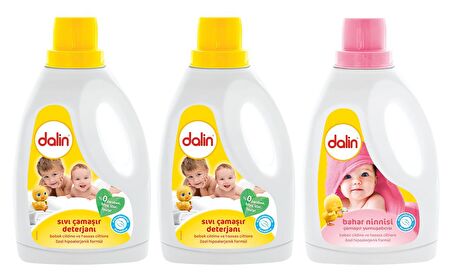 Dalin Çamaşır Deterjan 2 li + Yumuşatıcısı Bahar Ninnisi 1500 ml