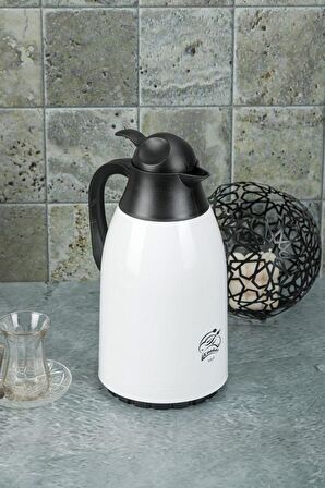 Cooker CKR2047 1,3 Litre Cam Hazneli Plastik Termos - Beyaz