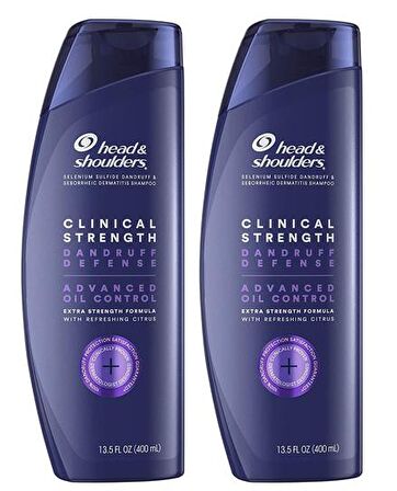 Head & Shoulders Clinical Yağlı Saçlar İçin Kepek Önleyici Şampuan 2x400 ml