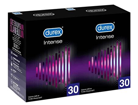 Durex Intense Uyarıcı Prezervatif 30 lu x 2 Adet (60 Adet)