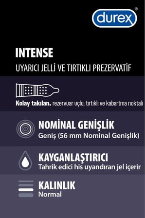 Intense Uyarıcı Prezervatif 30'lu x2 Adet