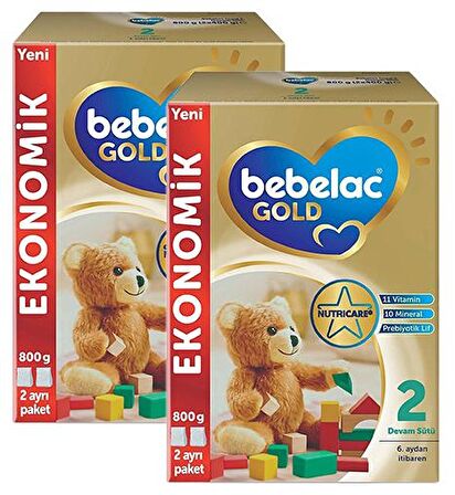 Bebelac Gold 2 Devam Sütü 800 gr x 2 Adet