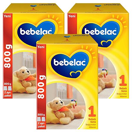 Bebelac 1 Bebek Sütü 800 gr x 3 Adet