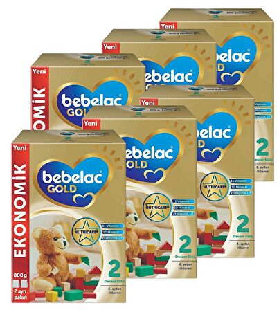 Bebelac Gold 2 Devam Sütü 800 gr x 6 Adet