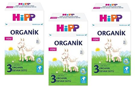 Hipp 3 Organik Keçi Sütü Bazlı Devam Sütü 400 gr 3 Adet