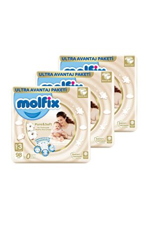 Molfix Pure & Soft Bebek Bezi Midi 3 No 98 Li X 3'li 294 Adet