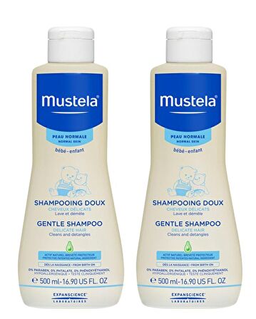 Mustela Göz Yakmayan Avokado Özlü Yenidoğan Uyumlu Bebek Şampuanı 2x500 ml