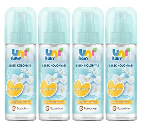 Uni Baby Kolonya Çiçeksi Kokular 150 ml x 4 Adet