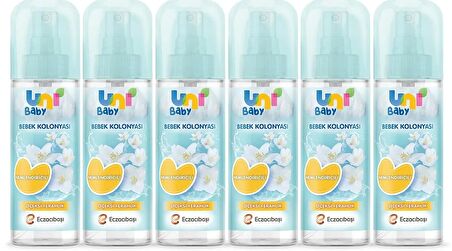 Uni Baby Kolonya Çiçeksi Kokular 150 ml x 6 Adet