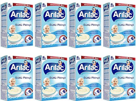 Arılac Instant Ek Gıda Sütlü Pirinçli 400 gr x 8 Adet