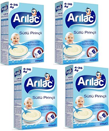 Arılac Sütlü Pirinçli Kaşık Maması 200 gr x 4 Adet