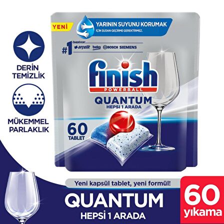 Finish Bulaşık Makinesi Deterjanı Quantum Tablet 60 lıı