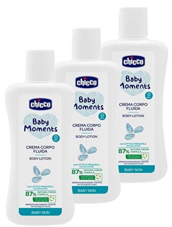 Chicco Baby Moments Doğal Saç Ve Vücut Şampuanı 200 ml x 3 Adet