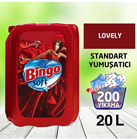 Bingo Soft Lovely Konsantre 50 Yıkama Yumuşatıcı 5 lt 4'lü