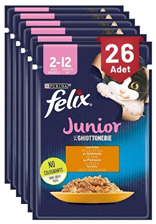 Felix Tavuk Etli Konserve Yavru Kedi Maması 85 gr x 26 Adet