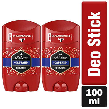 Old Spice Captain Deodorant Stick 50 ml x 2 Adet