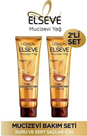 Elseve Mucizevi Yağ Saç Güzelleştirici Krem 150 ml x 2 Adet