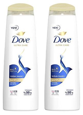 Dove Yoğun Onarıcı Yıpranmış Saçlar İçin Şampuan 400 ml x 2 Adet